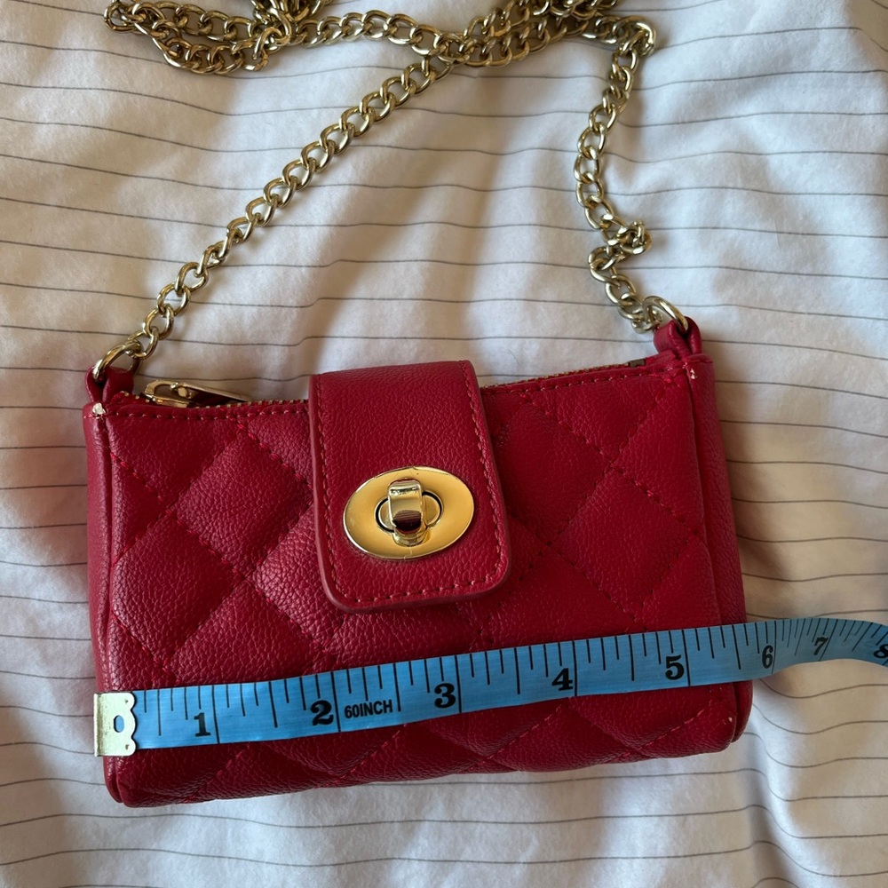 Red micro crossbody bag